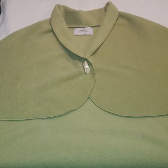 Janka Polartek Mint Green Unique Button Sz OS Jacket Shawl Cape WHEELCHAIR USE‎ - Picture 4 of 10